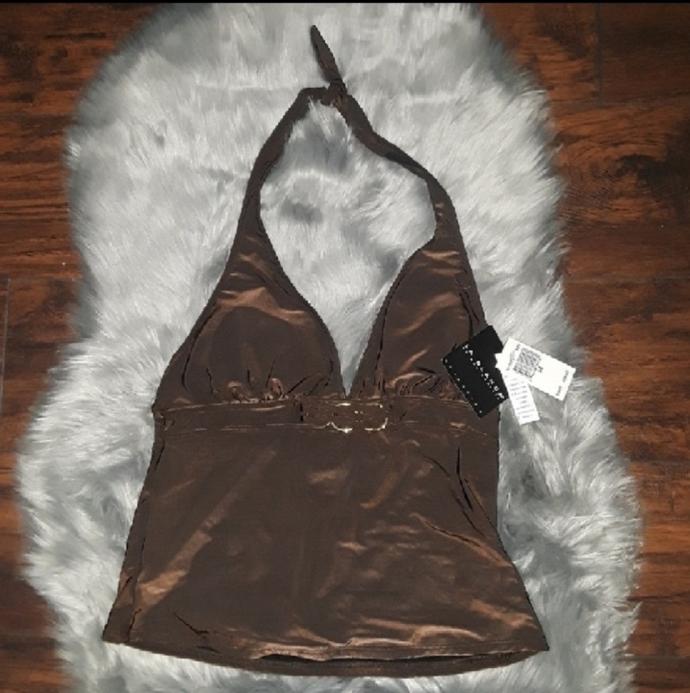 La Blanca Brown Tankini Tops Size 8